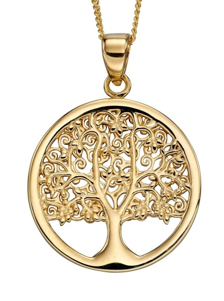 Mon-bijou - D2111 - Collier arbre de vie en or jaune 375/1000