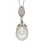 Collier perle et diamant en or blanc 375