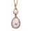 Collier perle et diamant en or rose 375