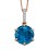 Collier topaze bleue et diamant en or rose 375