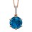 Mon-bijou - D2162 - Collier topaze bleue et diamant sur or rose 375/1000
