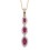 Collier rubis et diamant en or 375