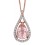 Collier morganite et diamant en or rose 375