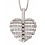 Collier cœur diamant en or blanc 375