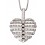 Mon-bijou - D2179a - Collier coeur diamant sur or blanc 375/1000