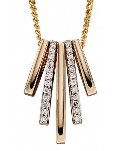 Collier tendance diamant en or 375