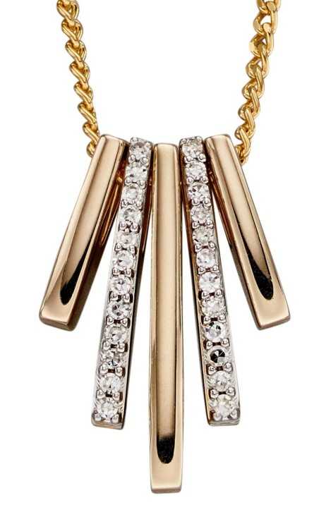 Mon-bijou - D2181a - Collier tendance diamant sur or jaune 375/1000