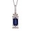 Collier saphir et diamant en or blanc 375