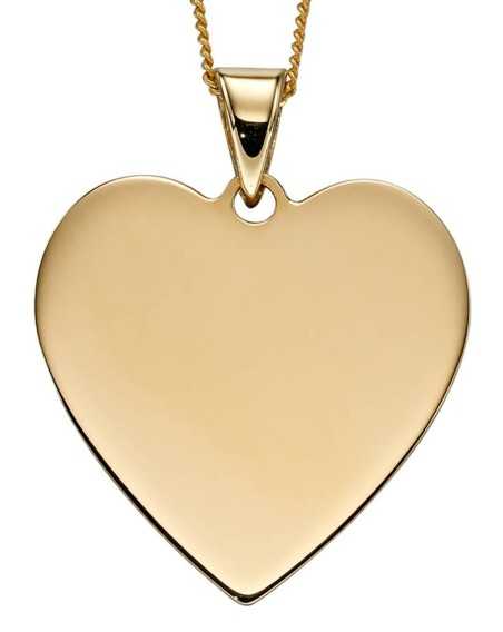 Mon-bijou - D2237 - Collier coeur or jaune 375/1000