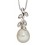 Collier perle et diamant en or blanc 375