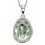 Collier fluorite et diamant en or blanc 375