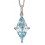 Collier topaze bleue et diamant en or blanc 375