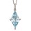 Mon-bijou - D2241 - Collier topaze bleue et diamant sur or blanc 375/1000