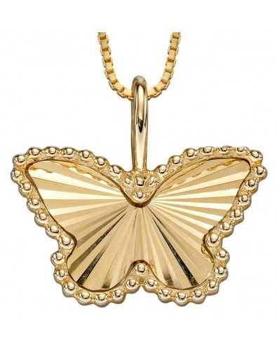 Collier papillon en or 375