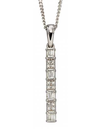 Collier chic diamant en or blanc 375