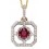 Mon-bijou - D2256 - Collier rubis et diamant sur or blanc 375/1000