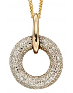 Mon-bijou - D2257 - Collier tendance diamant sur or jaune 375/1000