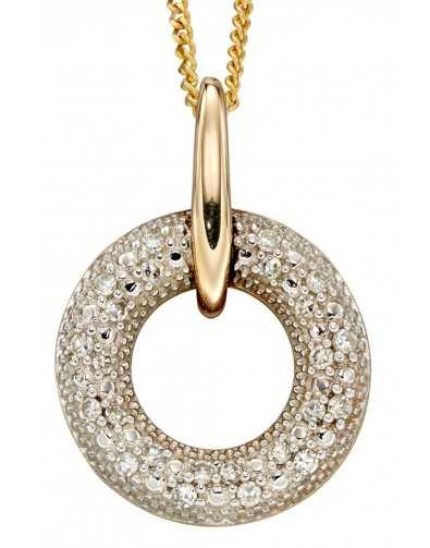 Collier tendance diamant en or 375