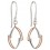 Boucle d'oreille tendance plaqué or rose en argent 925