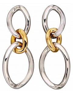 Mon-bijou - D5893 - Boucle d'oreille tendance plaqué or en argent 925/1000