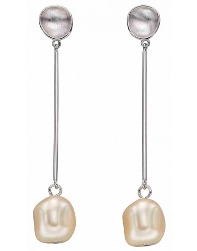 Mon-bijou - D5897 - Boucle d'oreille perle en argent 925/1000