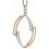 Collier tendance plaqué rose or en argent 925