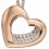 Mon-bijou - D4894 - Collier coeur plaqué or rose en argent 925/1000
