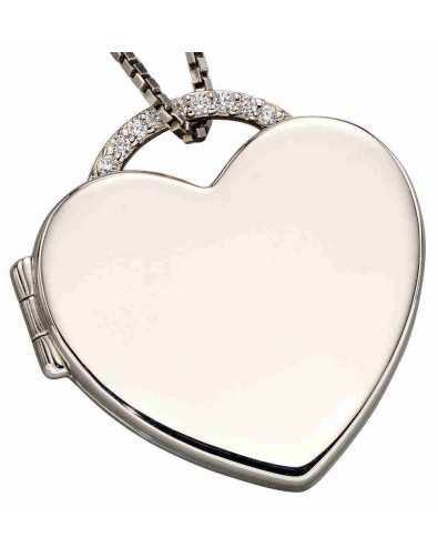 Collier photo cœur en argent 925