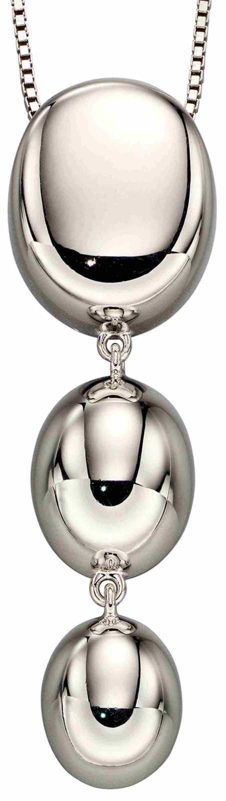 Mon-bijou - D4900a - Collier tendance 3 gouttes en argent 925/1000