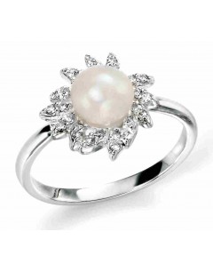 Mon-bijou - D3307 - Bague perle en argent 925/1000