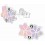 Boucle d'oreille rose et violette en argent 925