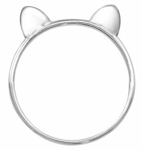 Mon-bijou - H35667 - Bague original chat en argent 925/1000