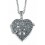 Collier coeur photo marcassite en argent 925