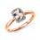 Bague morganite et diamant en or 375