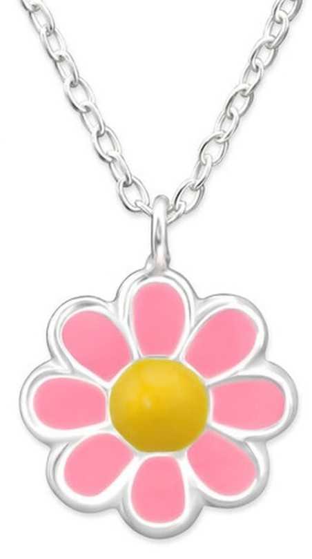 Mon-bijou - H31090 - Jolie collier fleur en argent 925/1000