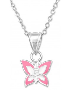 Mon-bijou - H10387 - Collier papillon en argent 925/1000