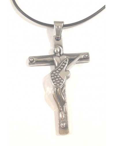 Collier pour les fans uniquement, guitare croix en acier inoxydable