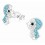 Boucle d'oreille pingouin en argent 925