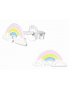 Mon-bijou - H31976 - Boucle d'oreille arc en ciel en argent 925/1000