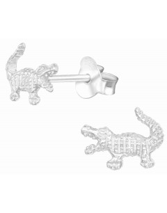 Mon-bijou - H39913 - Boucle d'oreille crocodile en argent 925/1000