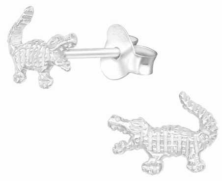 Boucle d'oreille crocodile en argent 925