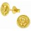 Mon-bijou - H39957 - Boucle d'oreille ange doré en argent 925/1000