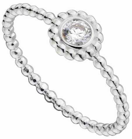 Mon-bijou - D3765c - Bague fleur en argent 925/1000