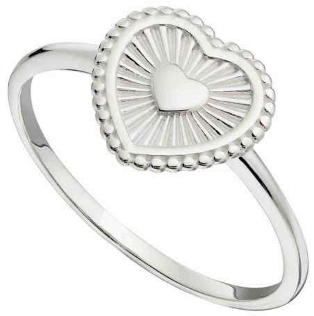 Mon-bijou - D3770 - Bague coeur en argent 925/1000