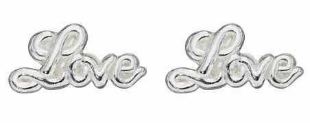 Boucle d'oreille love en argent 925