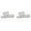 Boucle d'oreille love en argent 925