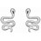 Boucle d'oreille serpent en argent 925