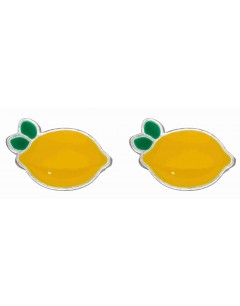 Mon-bijou - D2071c - Boucle d'oreille citron en argent 925/1000