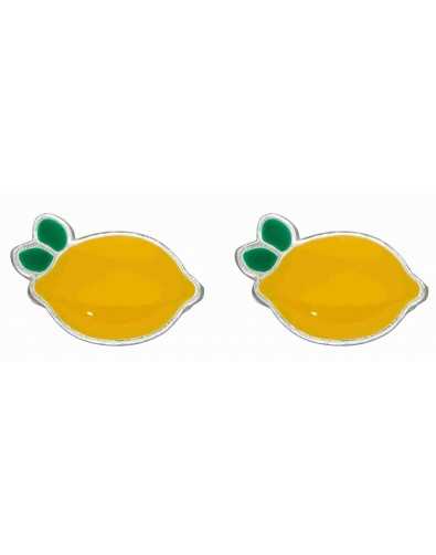 Boucle d'oreille citron en argent 925