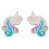 Boucle d'oreille licorne princesse en argent 925